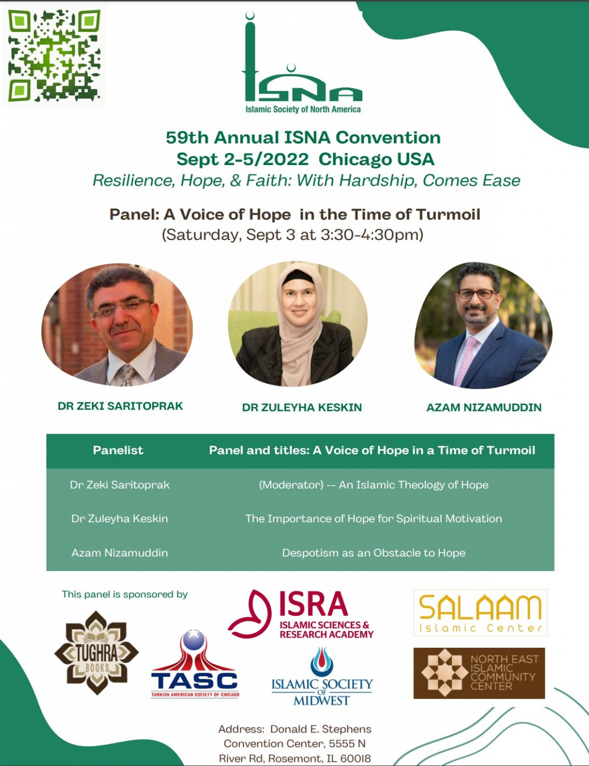 ISNA Panel: A Voice of Hope in the Time of Turmoil
